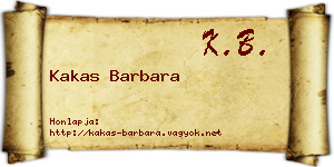 Kakas Barbara névjegykártya