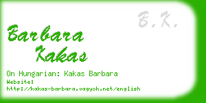 barbara kakas business card